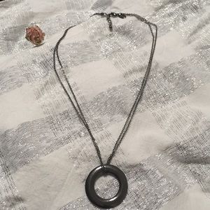 ⚡️Express Brand Gunmetal Double Strand Necklace